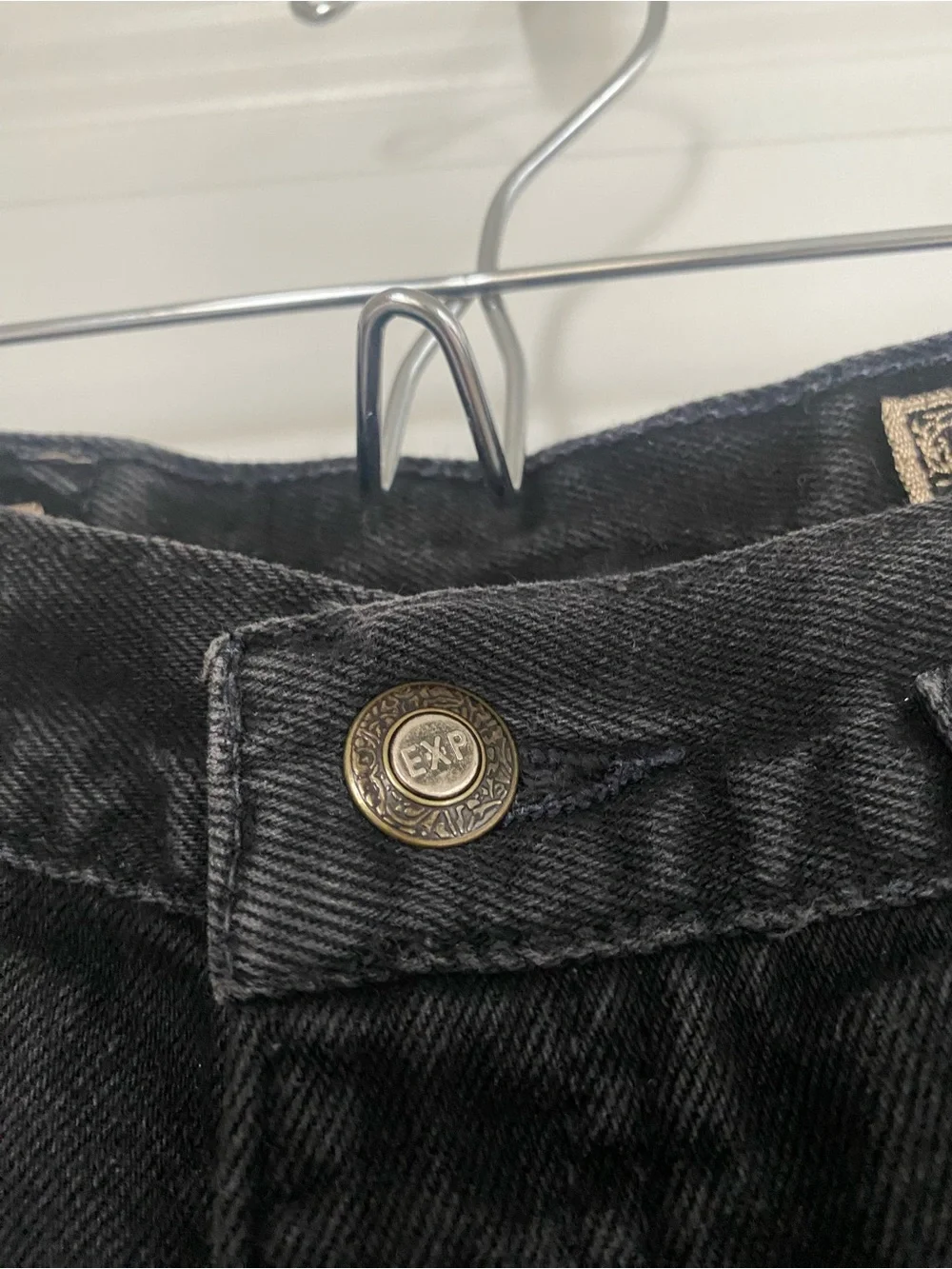 Express Black Frayed Hem Jean Shorts